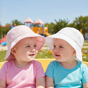 Broderie Anglaise Overlap Hat – by Pesci Baby (6–18 months)