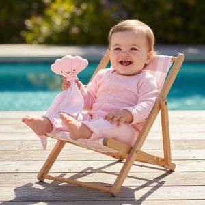 Seashell Waffle Romper & Comforter – by Rock-a-Bye Boutique (0–12 Months)