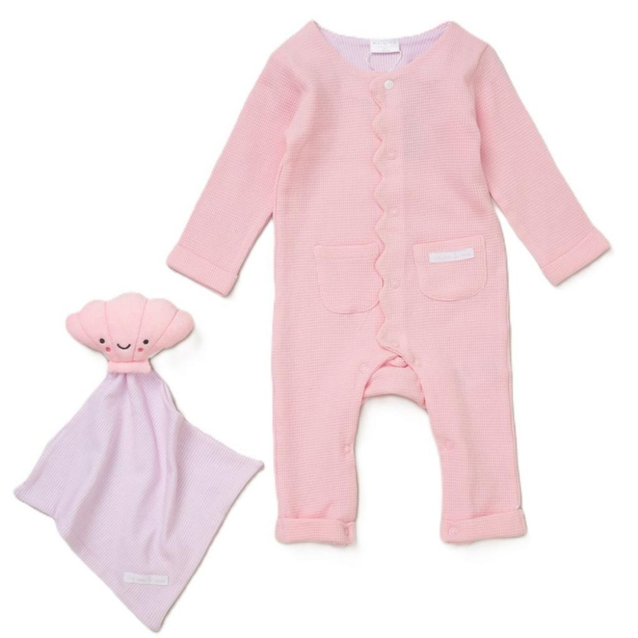 Seashell Waffle Romper & Comforter – by Rock-a-Bye Boutique (0–12 Months) - Image 5