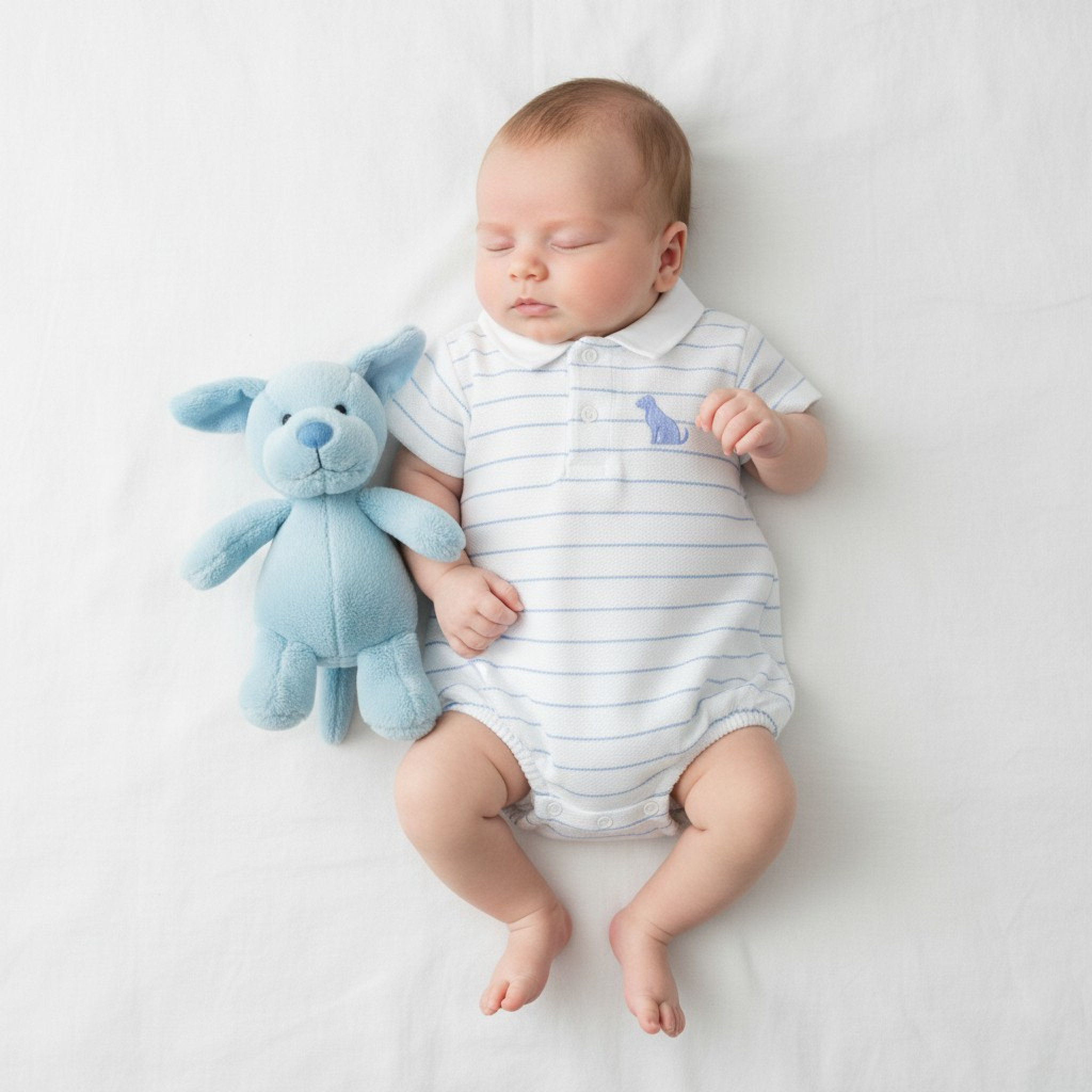 Benji Dog Striped Romper – by Pex (Newborn & 3-6 months)