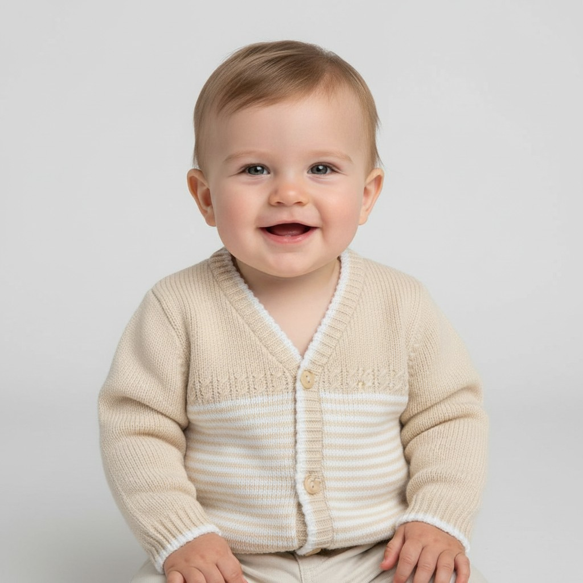 Natural Marshall Cardigan – by Pex (Newborn–3 Months)