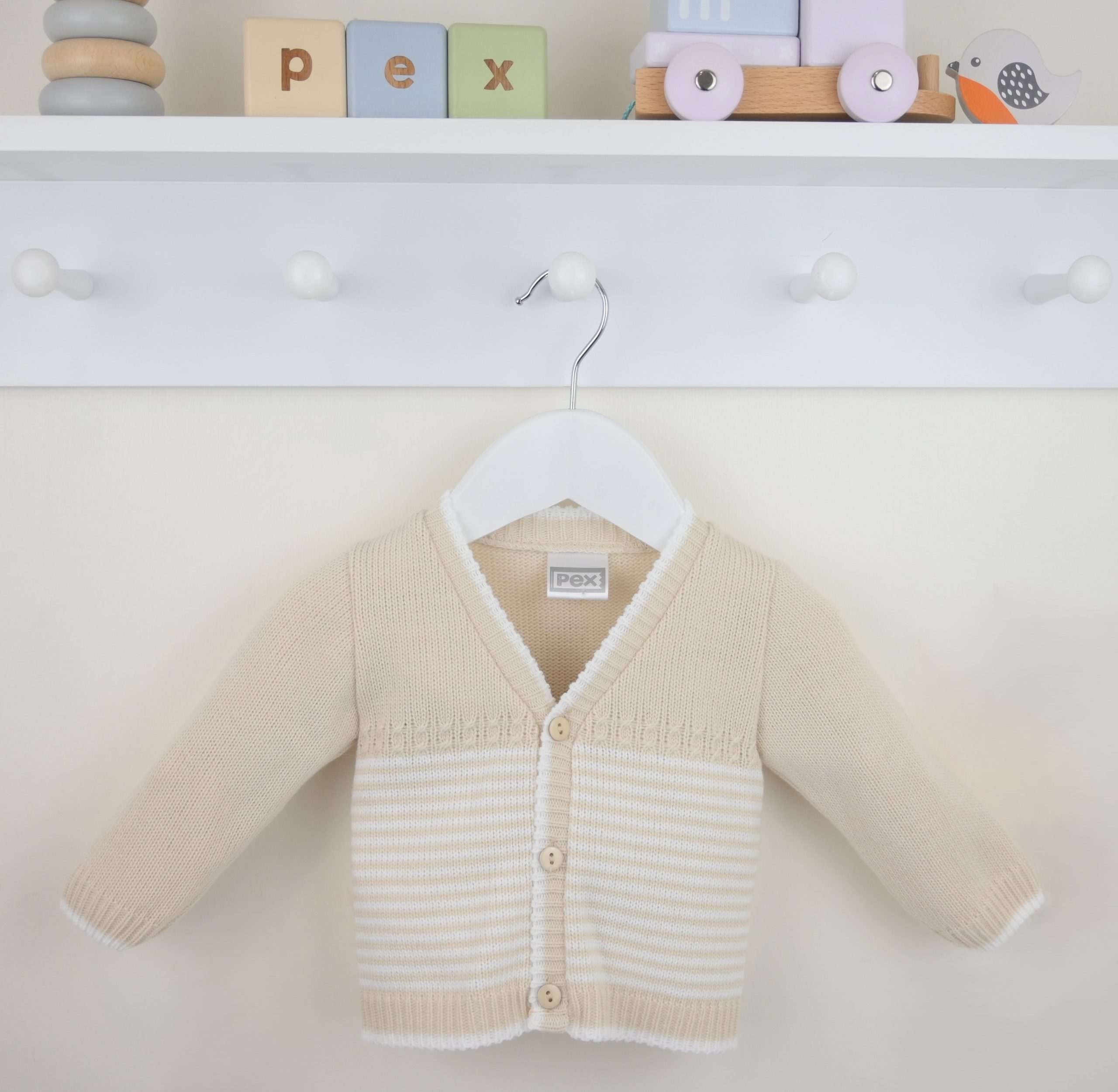 Natural Marshall Cardigan – by Pex (Newborn–3 Months) - Image 3