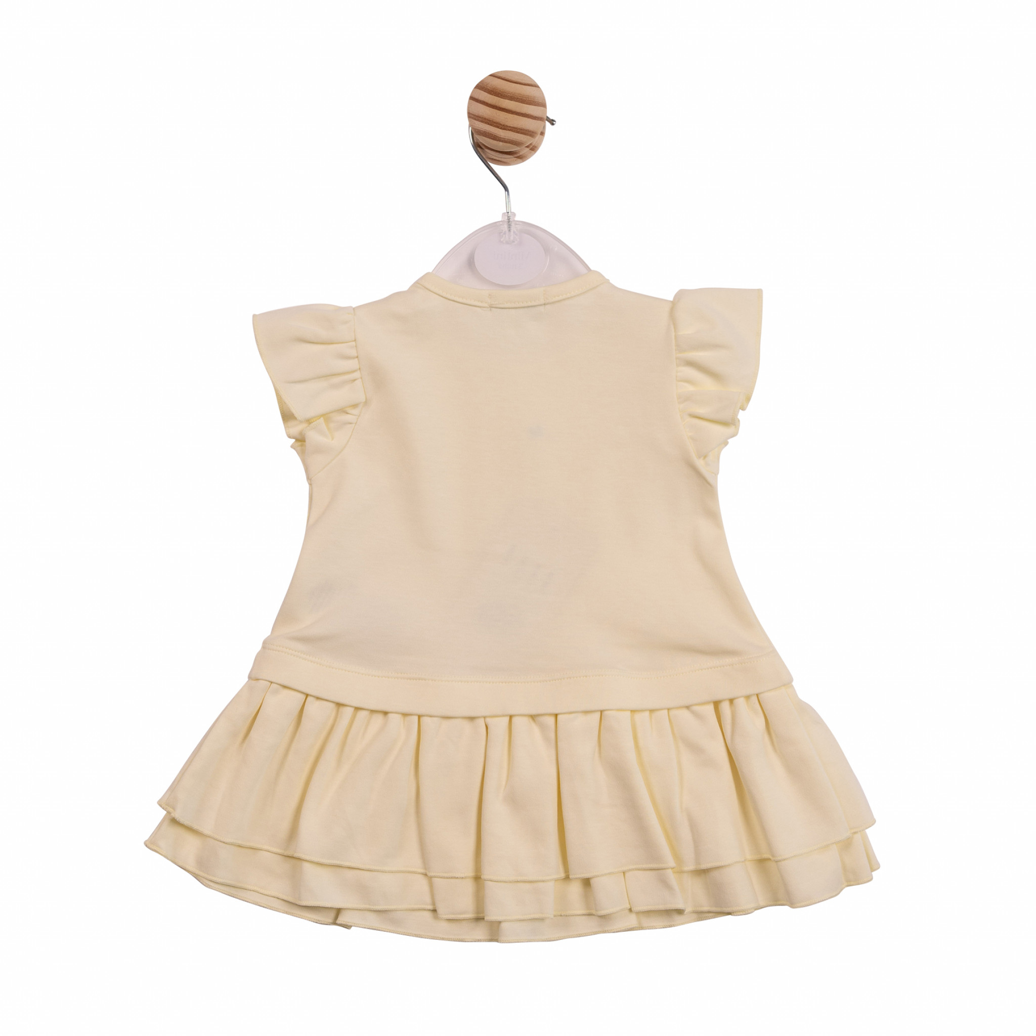 Yellow 3D Floral Dress – by Mintini (12–24 months) - Image 4