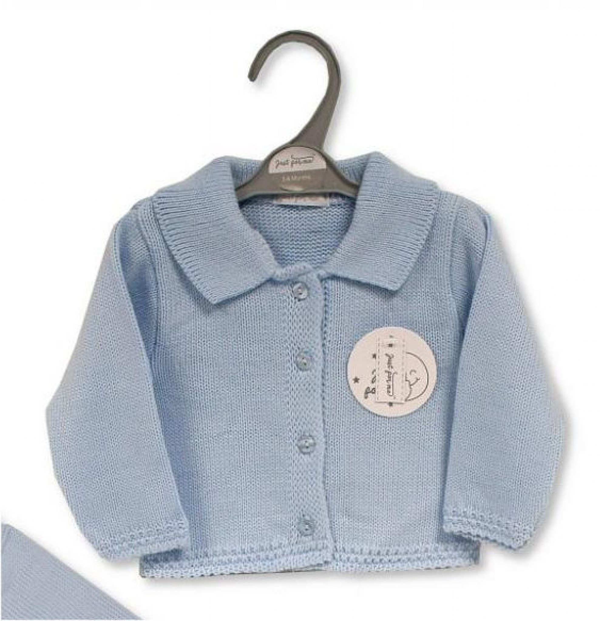 Sky Collared Cardigan – by Just For Me (Newborn–9 Months) - Image 2