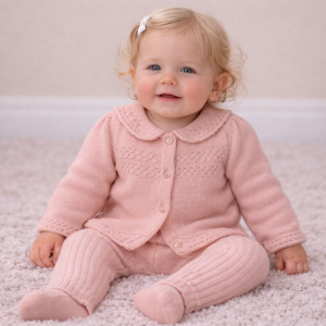Knitted 2-Piece Set – by Rock-a-Bye Baby (3–6 Months) LAST ONE‼️