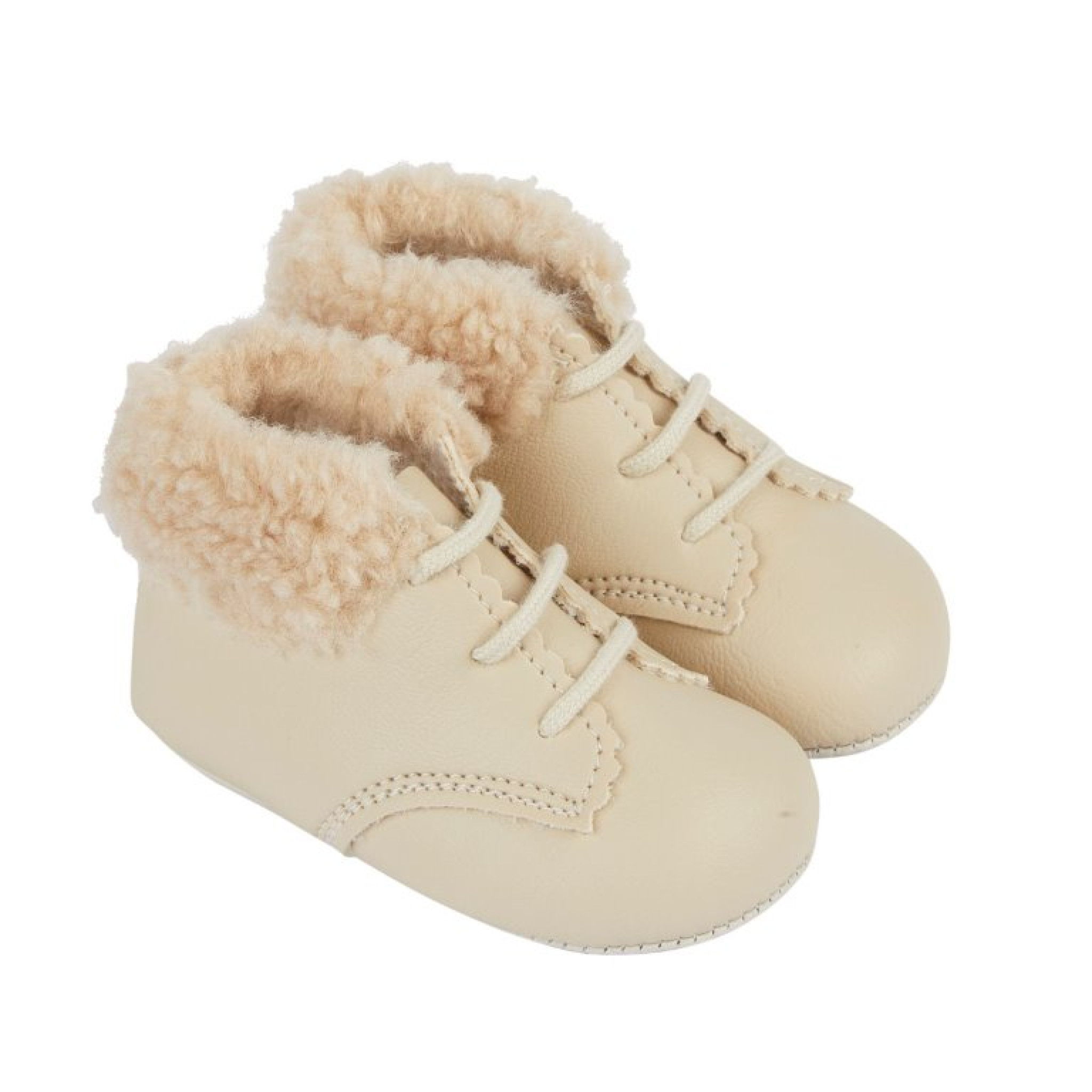 Biscuit Pre-Walker Boots with Fur Collar – by Bay Pod / Early Days (0–18 months) - Image 2