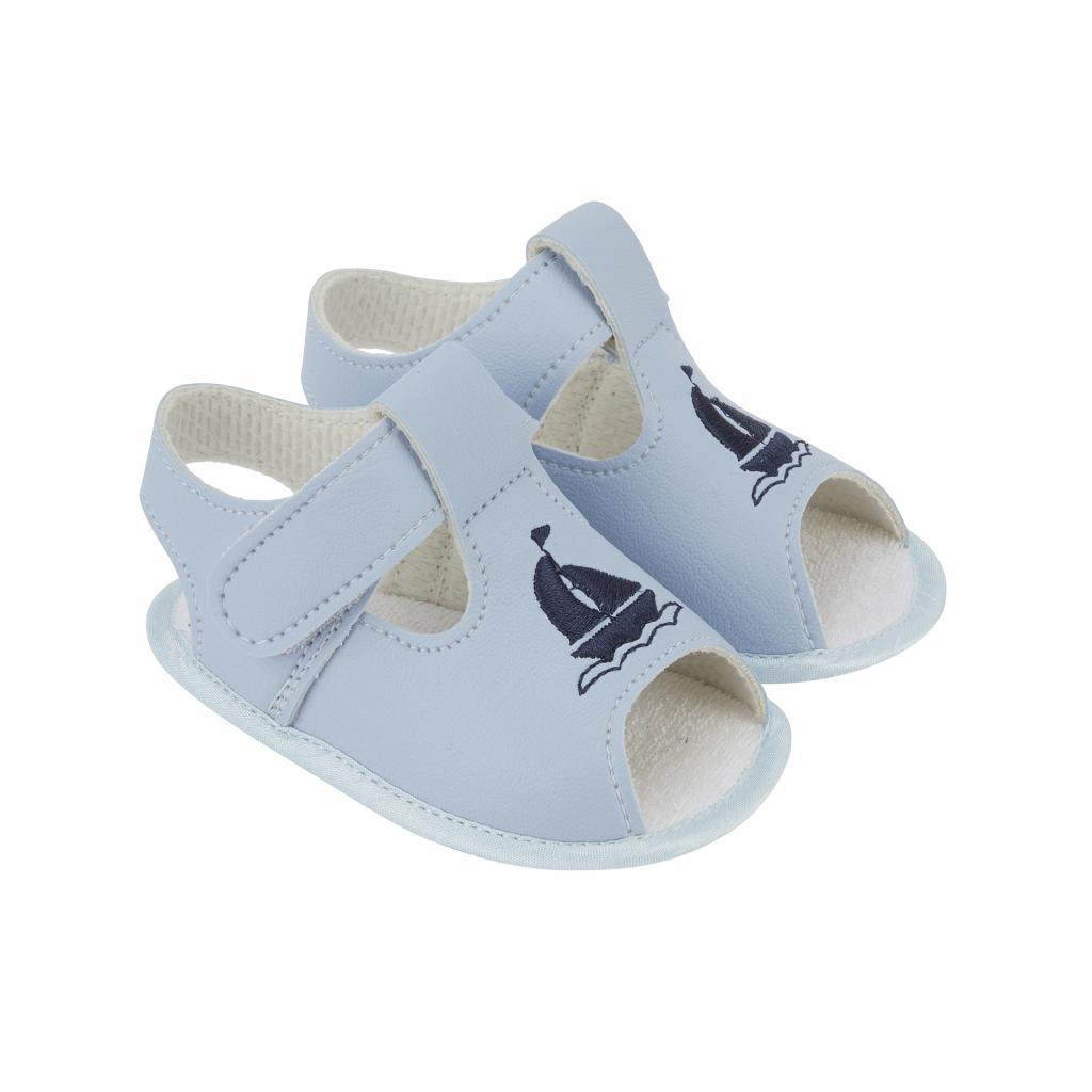 Sky/Navy “Boat” Soft Sole Sandals – by BayPods / Early Days (0–18 Months) - Image 2