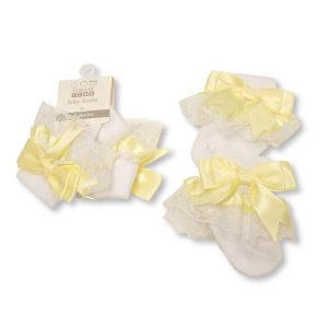 Lemon Yellow Lace Socks – by Nursery Time (6–18 Months)