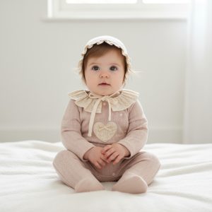 Smocked Floral & Pointelle All-in-One Set – by Tongs Baby (0–6 Months)