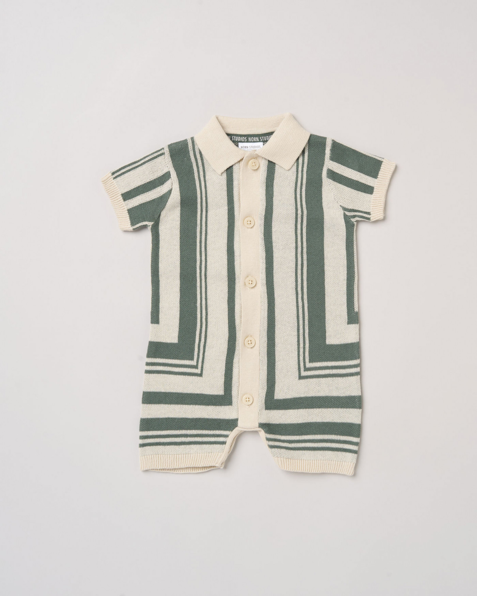Geometric True Knit Romper – by Norn Studio (0–9 Months) - Image 2