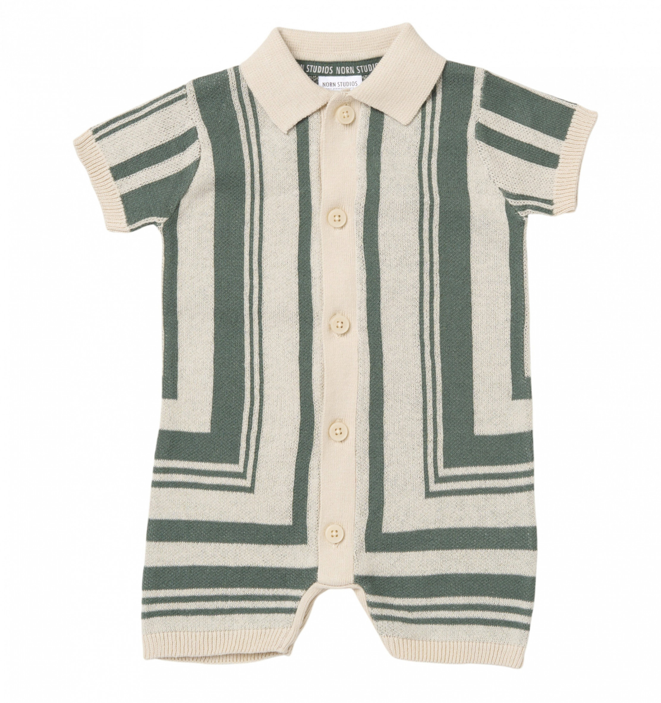 Geometric True Knit Romper – by Norn Studio (0–9 Months) - Image 4