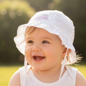White Dotty Hat “Princess” – by Soft Touch (0–24 Months)