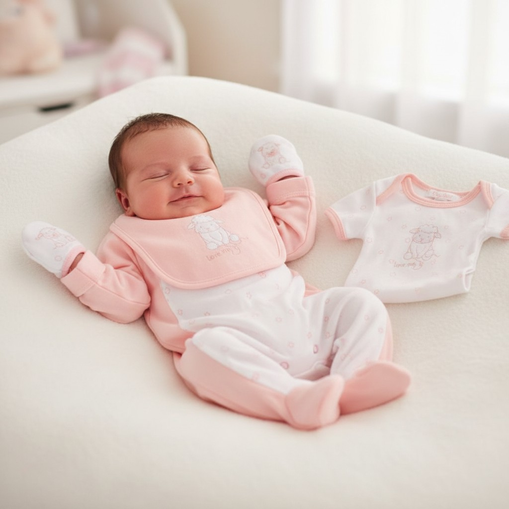 “Love Me” 4 Piece Set – by Tiny Chick (3–8 lbs)