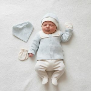 Sky “Little Sailor” Layette 5 Piece Set – by Tongs Baby (0–1 month)