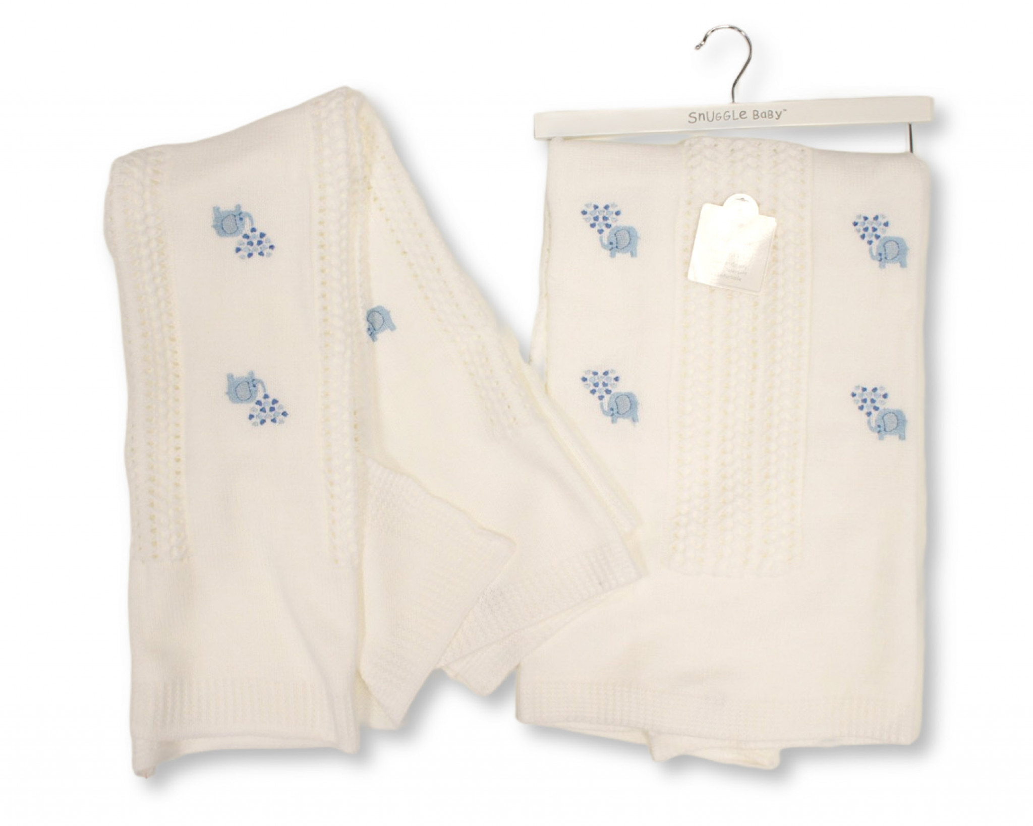 Sky “Elephant” Shawl with Fringe – by Snuggle Baby - Image 2