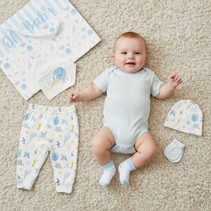 Animal Friends 8 Piece Layette Set & Bag – by Just For Me (0–6 months)