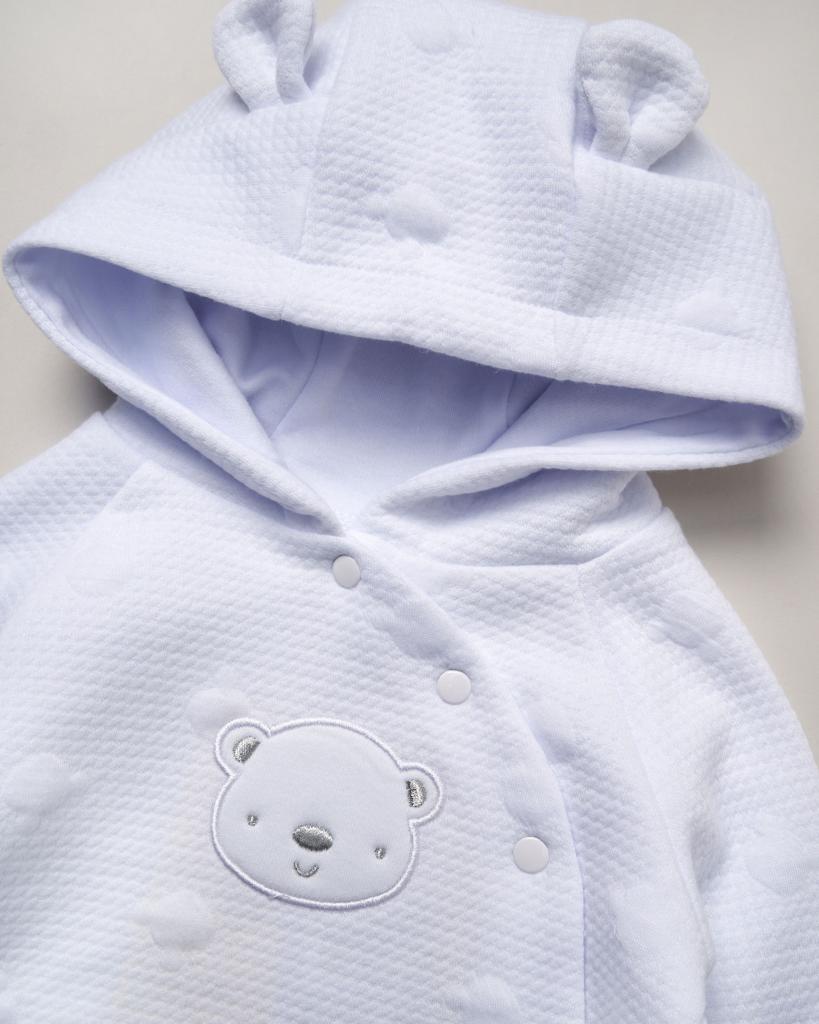 Teddy Textured 2-Piece Hoodie & Pants Set – White – by Rock-a-Bye Boutique (0–6 Months) - Image 4