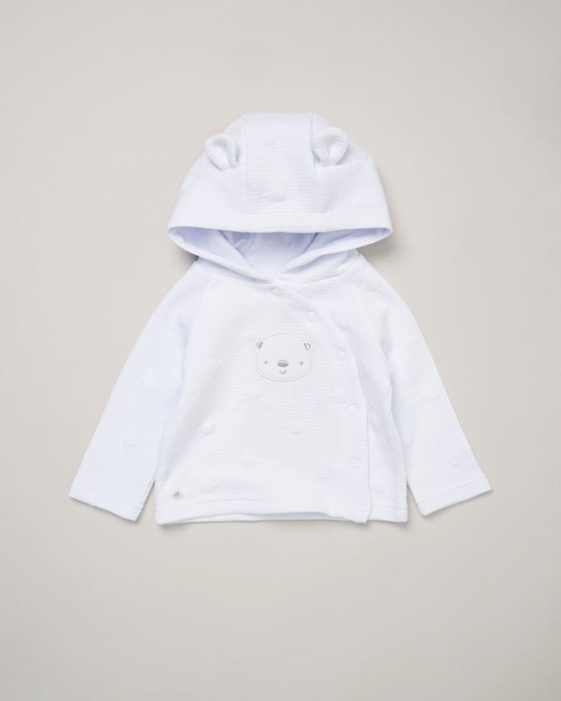 Teddy Textured 2-Piece Hoodie & Pants Set – White – by Rock-a-Bye Boutique (0–6 Months) - Image 3