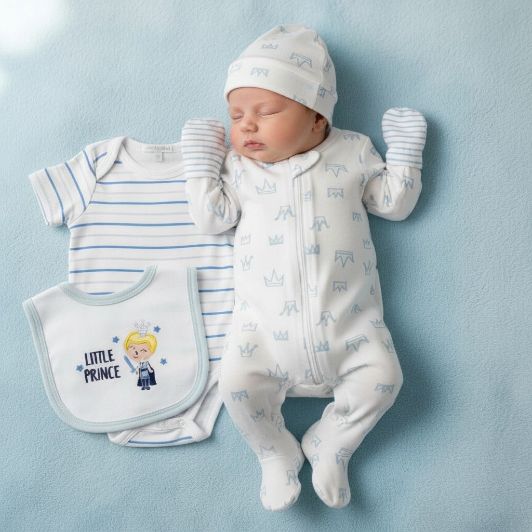 Prince 5-Piece Layette Set – by My Little Chick (3–6 Months)
