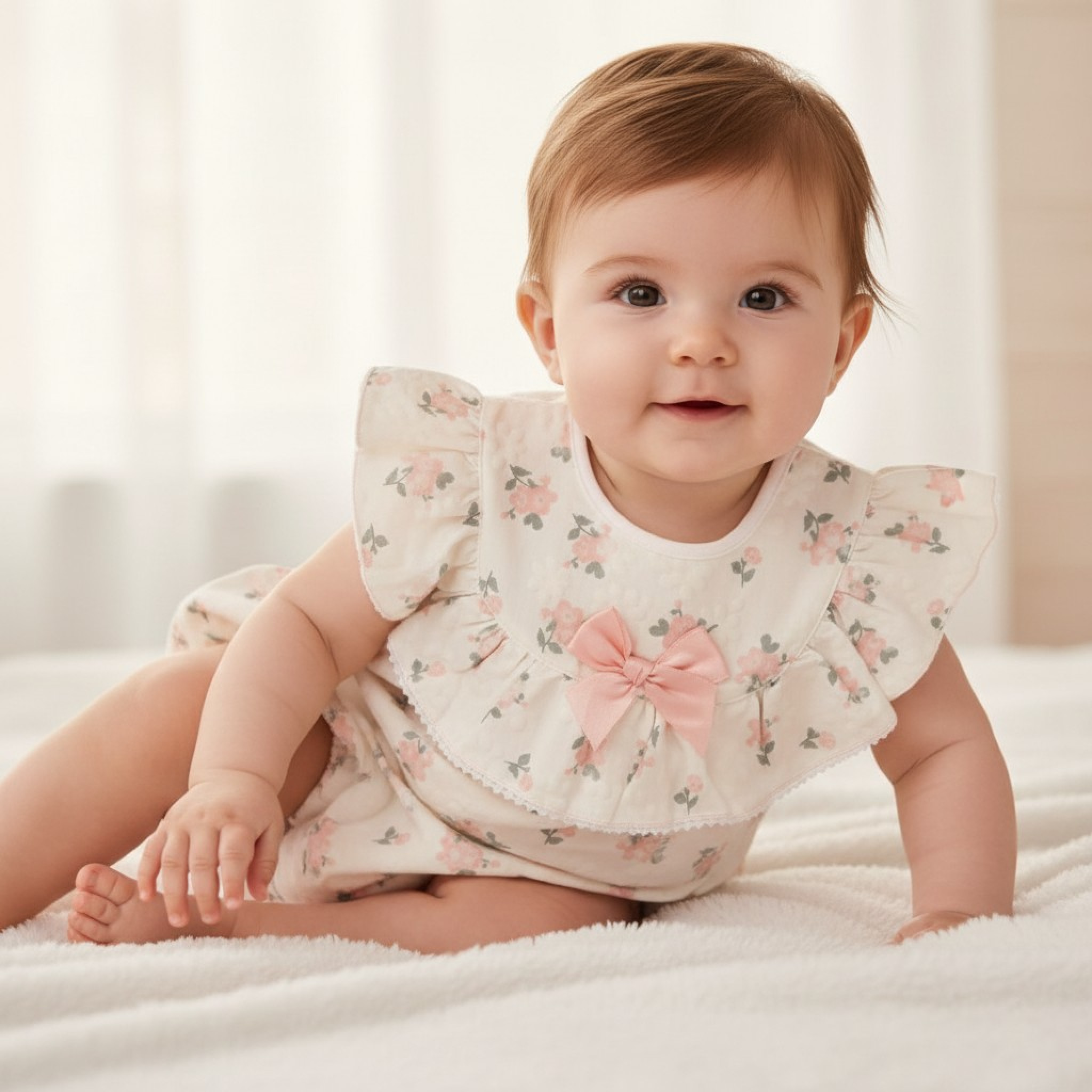 Floral Romper – by My Little Chick (Newborn–6 Months)