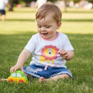 Go Wild Stripe Shorts Set – by Lily & Jack (6–18 Months)