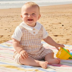 Checked Romper – by My Little Chick (Newborn–6 Months)
