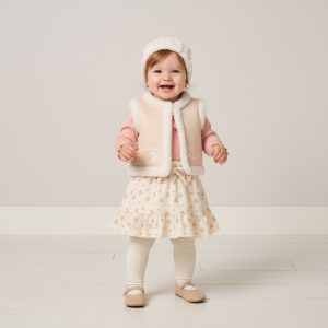 Faux Sheepskin Gilet and Skirt Set – by Lily & Jack (12–24 Months)