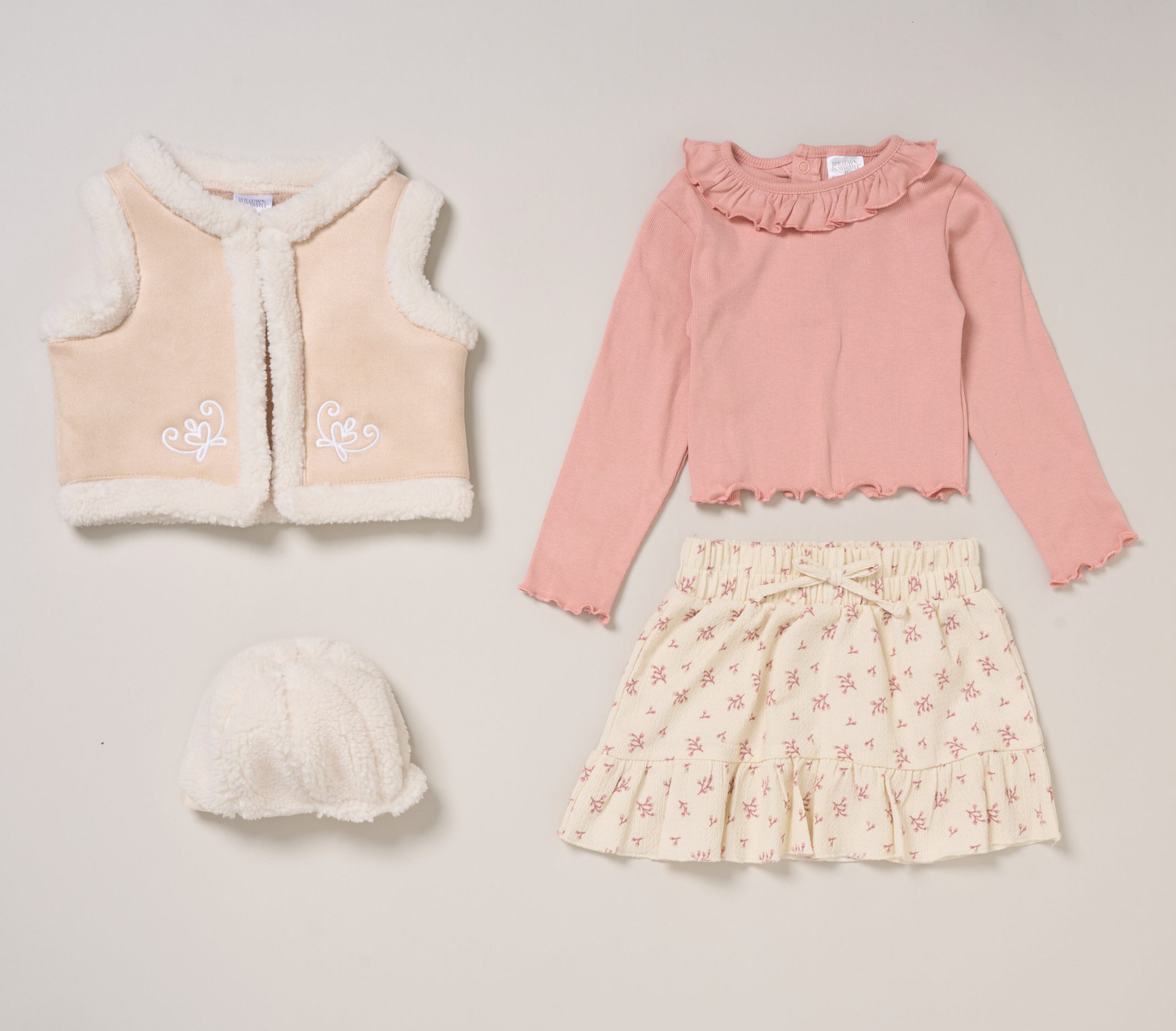 Faux Sheepskin Gilet and Skirt Set – by Lily & Jack (12–24 Months) - Image 2