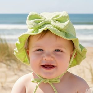 Lined Checked Summer Hat – by Soft Touch (0–12 Months)