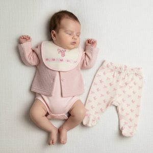 “Hug Me” Four Piece Set – by Tiny Chick (3–8 lbs)