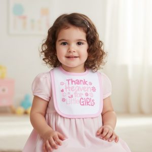 Thank Heaven for Little Girls Bib – by Soft Touch