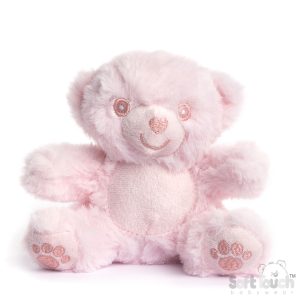 Pink Recycled Teddy Bear with Paws – by Soft Touch Zero (15cm)