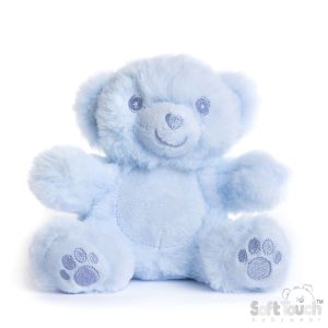 Sky Blue Recycled Teddy Bear with Paws – by Soft Touch Zero (15cm)