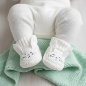Bunny Knit Booties – by Nursery Time (0–3 months)