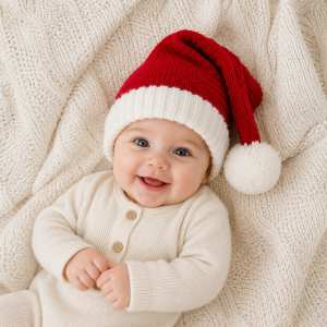 Santa Hat – by Soft Touch (Newborn–12 Months)