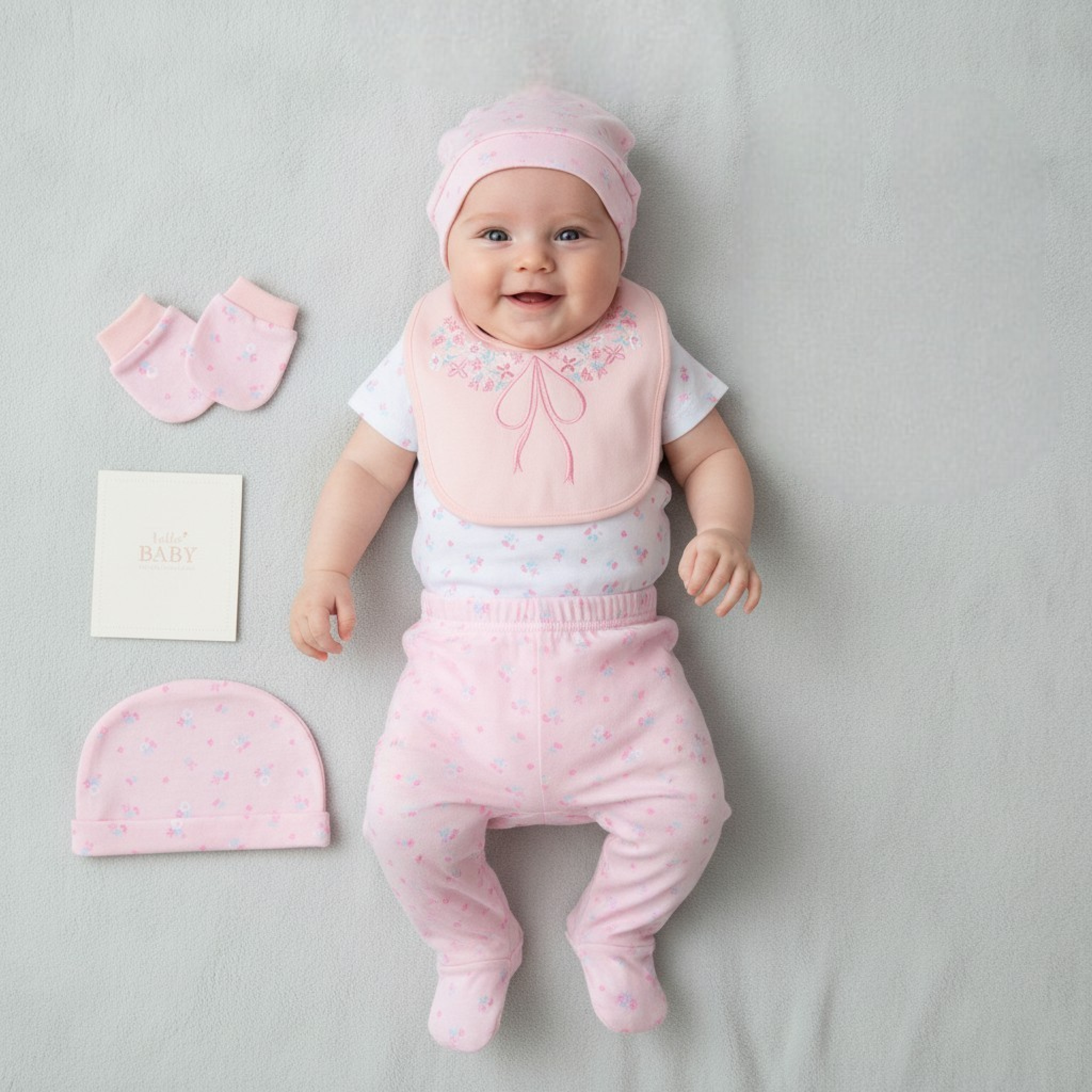 Bow Memory Book 6-Piece Gift Set – by Rock-a-Bye Baby (Newborn–3 months)