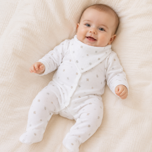 Seaside Muslin 3-Piece Layette Set – by Rock-a-Bye Boutique (0–12 Months)