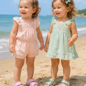Bunny Print Sandals – by Soft Touch (15–21 months)