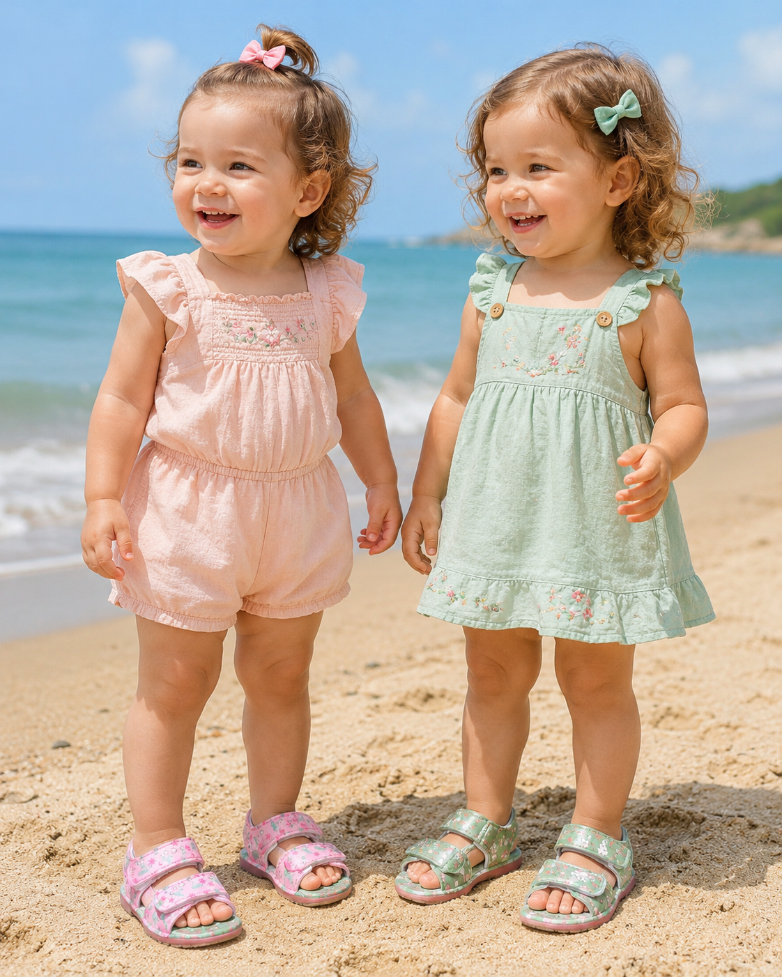 Bunny Print Sandals – by Soft Touch (15–21 months)