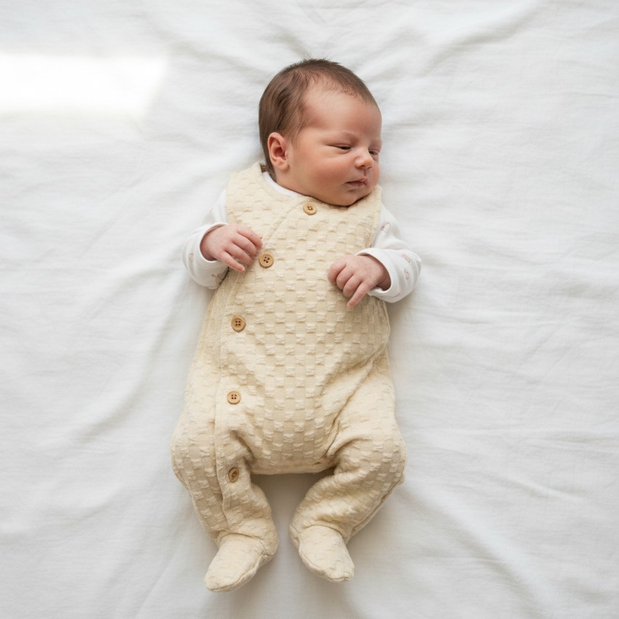 Taupe & White Space 2 Piece Set – by My Little Chick (3-8 lbs)