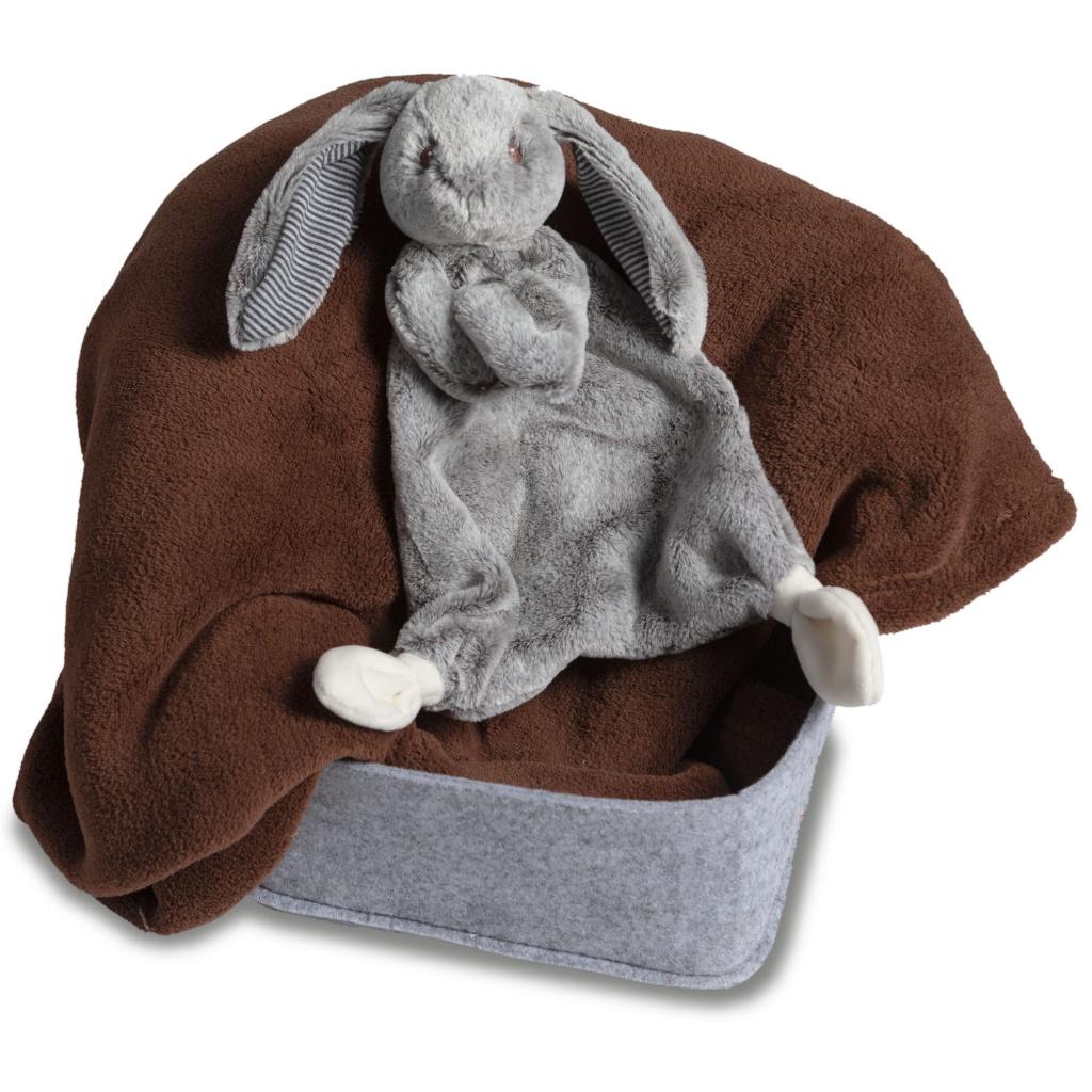 Silky Grey Bunny Lovey Comforter – by Mary Meyer (13") - Image 2