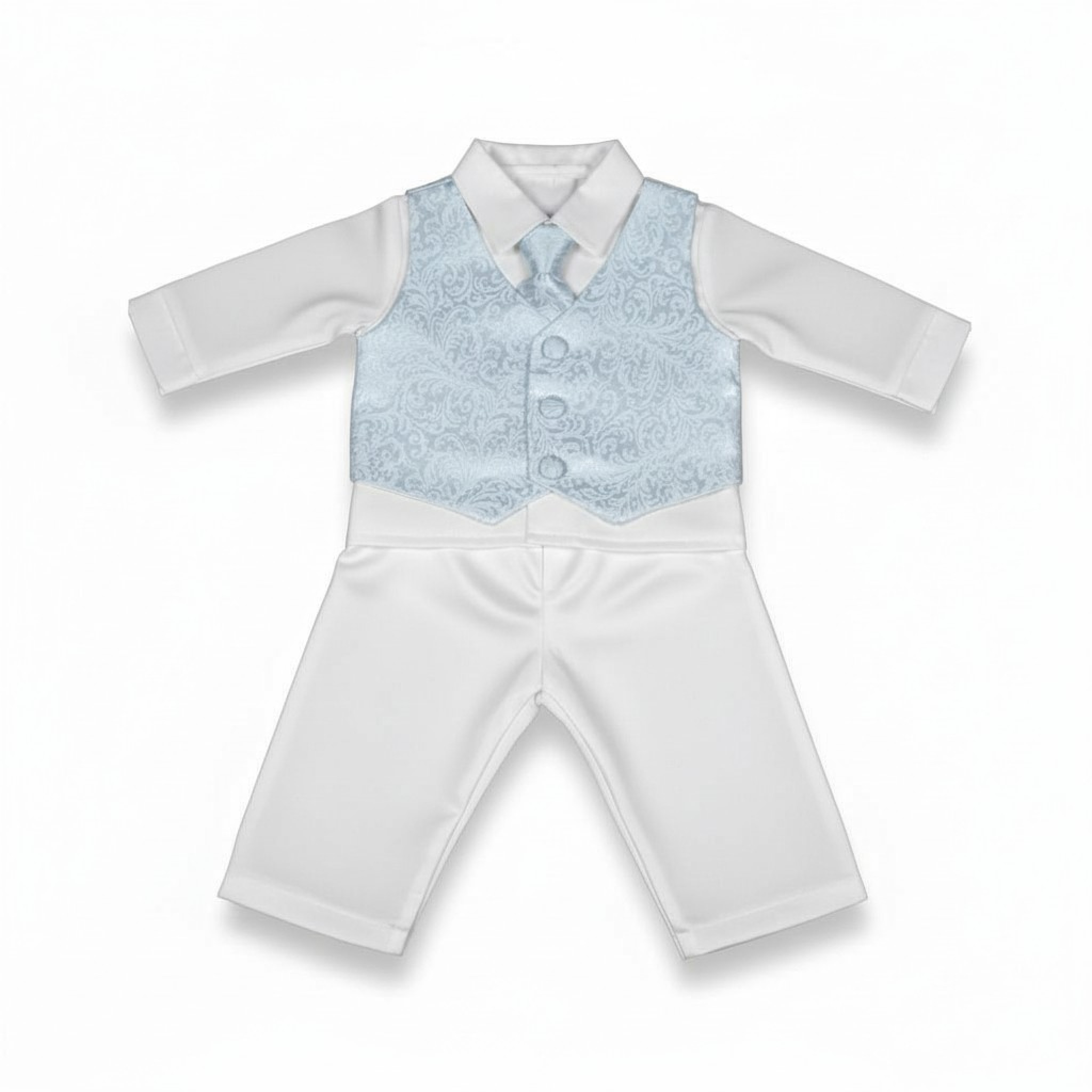 Blue Paisley 4 Piece Suit – by Visara & Vivaki (0–24 months) - Image 2