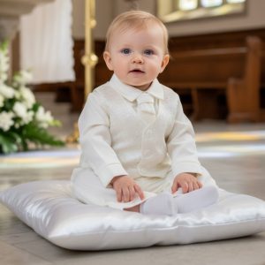 Ivory Paisley 4 Piece Suit – by Visara & Vivaki (0–24 Months