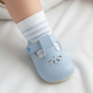 Sky Blue Matte Pre-Walker Shoes – by Bay Pod / Early Days (0–18 Months)