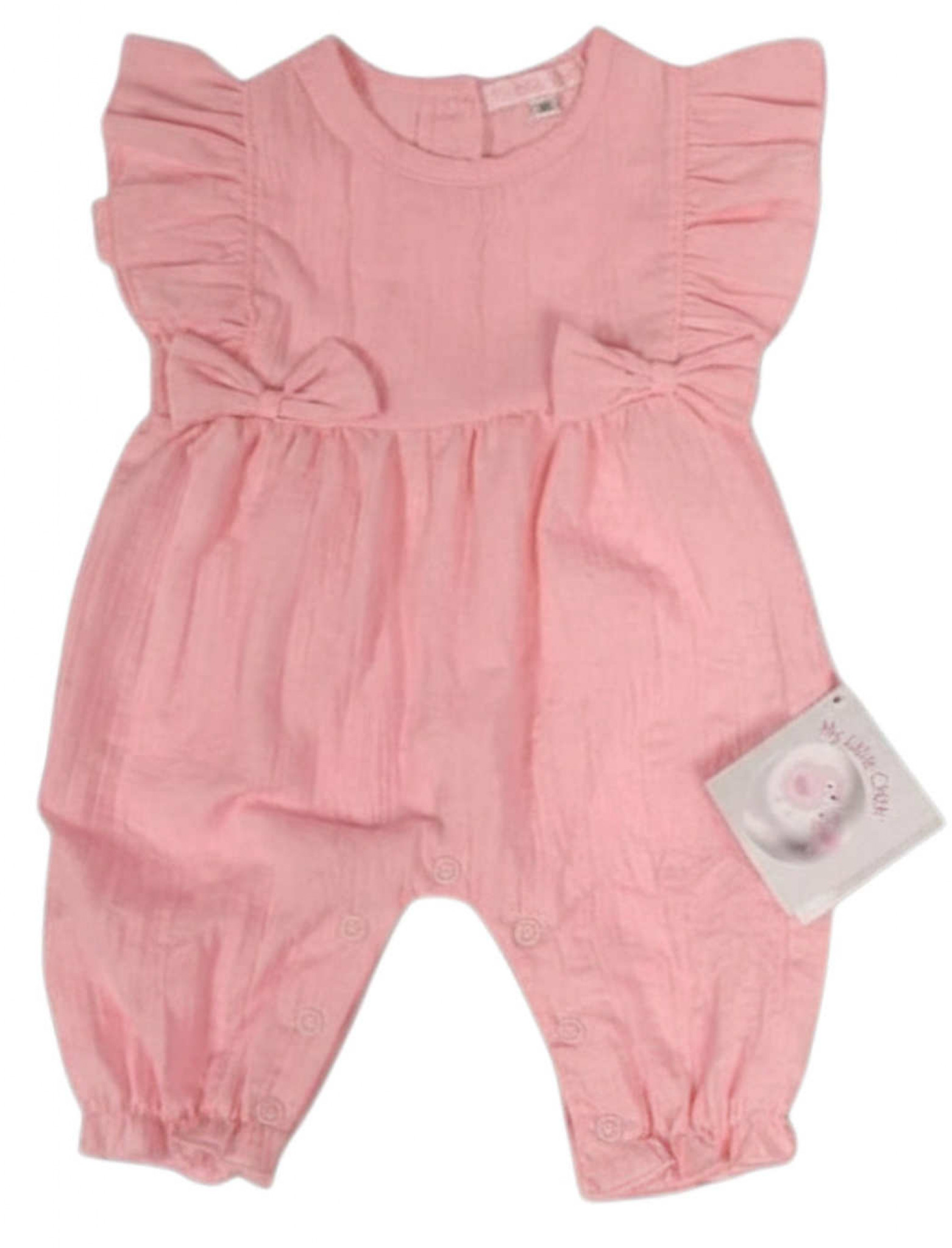 Pink Frills & Bows Romper – by My Little Chick (Newborn–6 Months) - Image 2