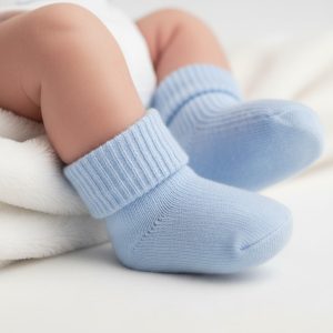 Blue 2-Pair Premature Infant Sock Set – by Soft Touch (Tiny Baby)