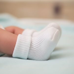 White 2-Pair Premature Infant Socks – by Soft Touch (Tiny Baby)