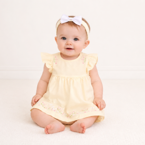 Floral Dress Set – by Rock-a-Bye Baby Boutique (6–9 Months) LAST ONE‼️