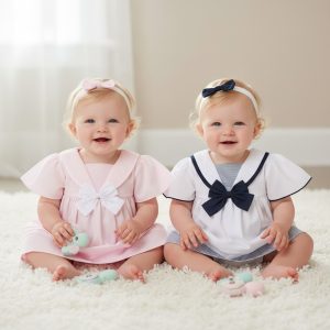 Sailor Bow Dress Set – by Rock-a-Bye Boutique (0–24 Months)