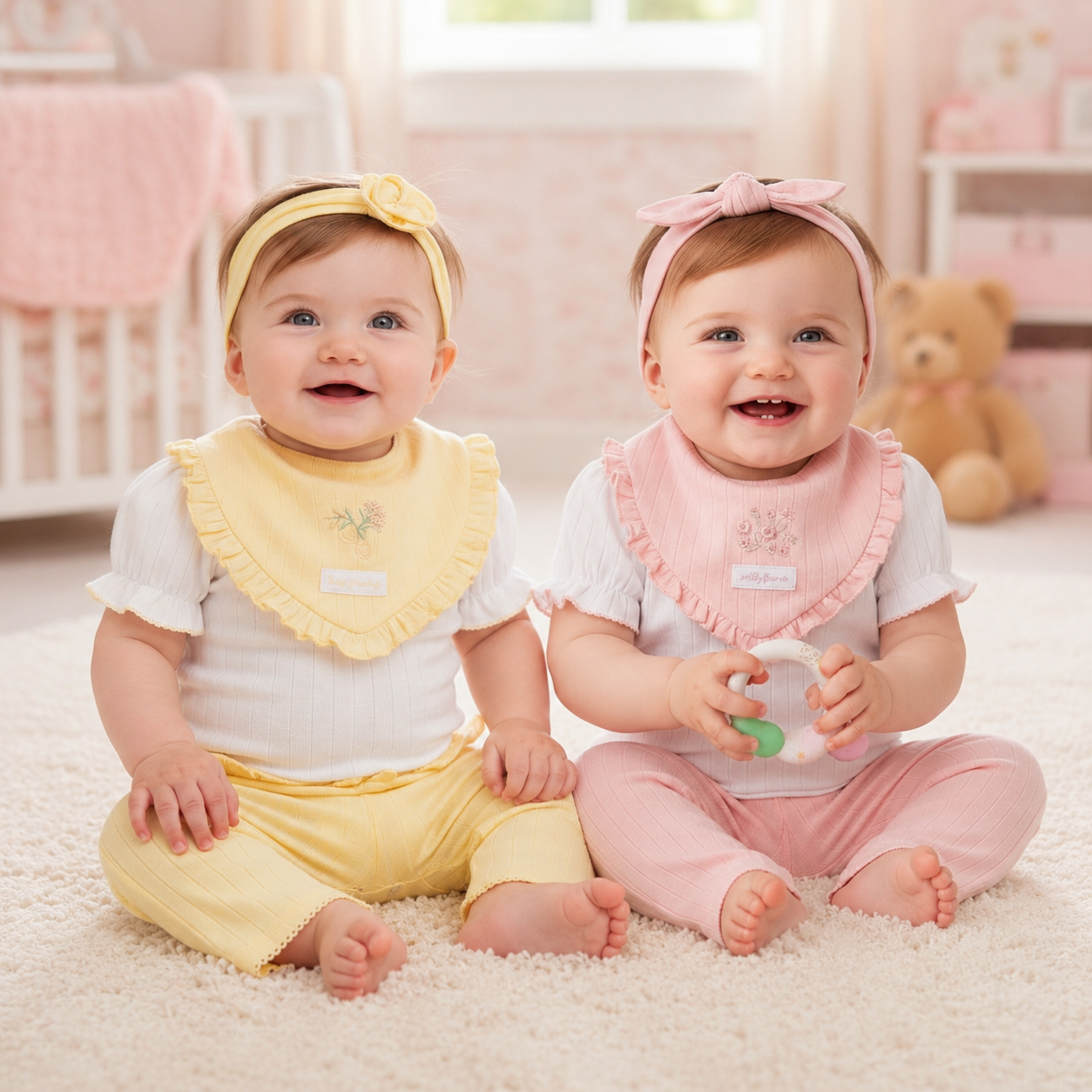 Ribbed 4-Piece Outfit – by Willow & Whistle (0–9 Months)